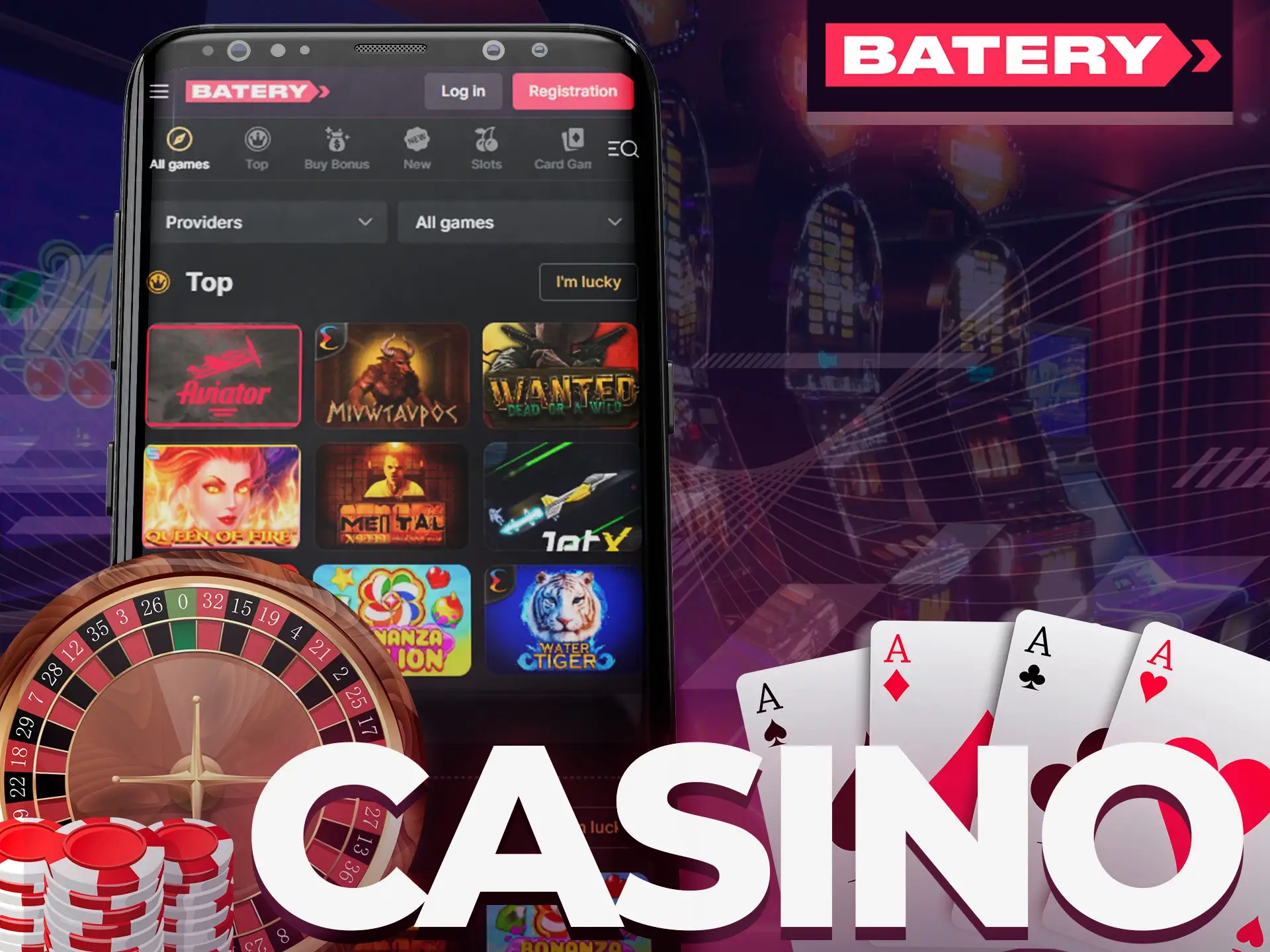 Battery Casino App.